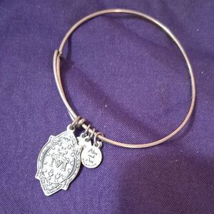 Alex & Ani Silver Charm Religious Bangle Bracelet